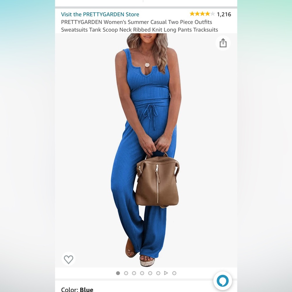 Blue Two Piece Set. Size M.